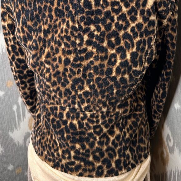 Ralph Lauren Denim & Supply Leopard Print Velvet Moto Jacket - Picture 9 of 16